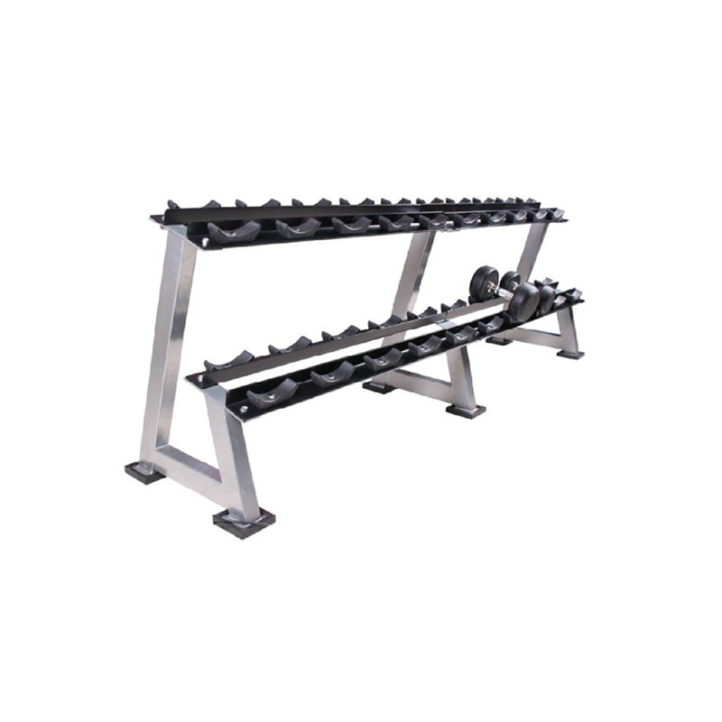 2-Tiers Dumbbell Rack with Rubber Saddle